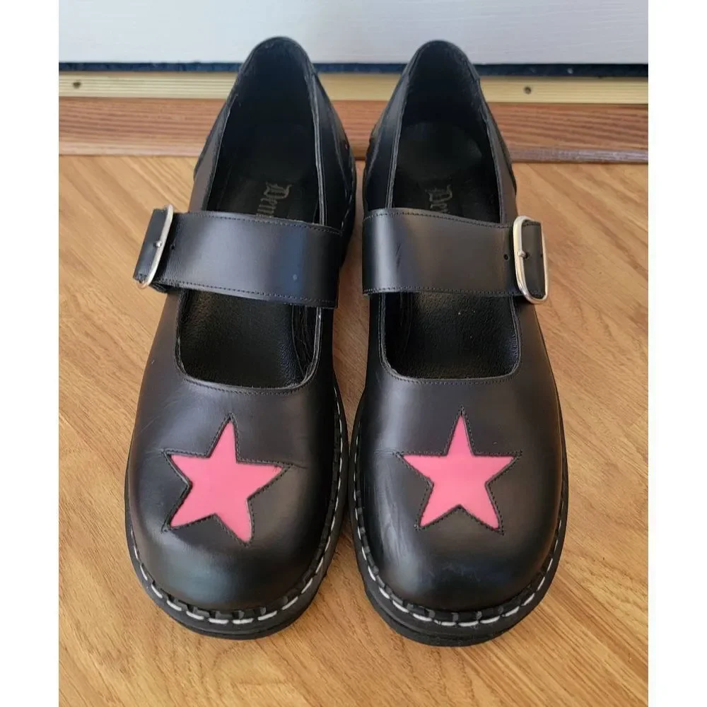Vtg Demonia Star Mary Janes Shoes 11
